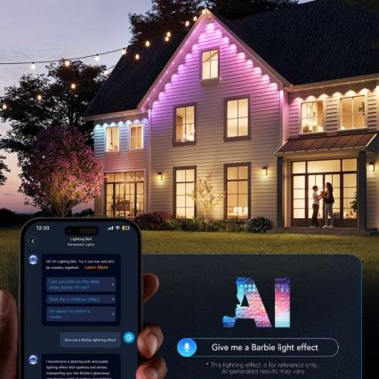 Govee - Guirlande de spots LED RGBIC 30 m, Wi‑Fi, Matter, IP67