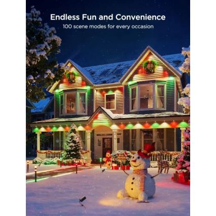 Govee - Guirlande de spots LED RGBIC 30 m, Wi‑Fi, Matter, IP67