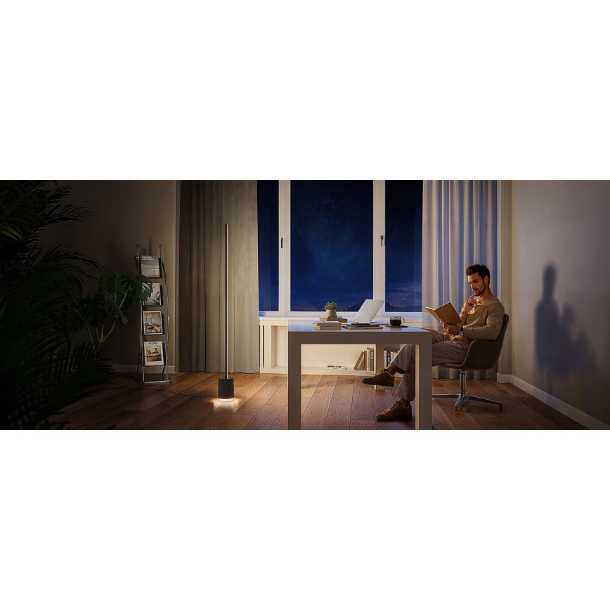 Govee - Lampadaire à intensité variable avec haut-parleur Pro RGBICWW 2200-6500K Wi-Fi + télécommande