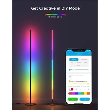 Govee - Lampadaire RGBICW Smart Coin Wi-Fi