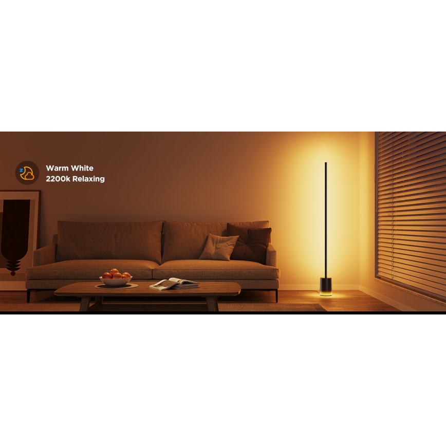 Govee - Lampadaire à intensité variable Smart MATTER LED RGBICWW 2200-6500K Wi-Fi + télécommande