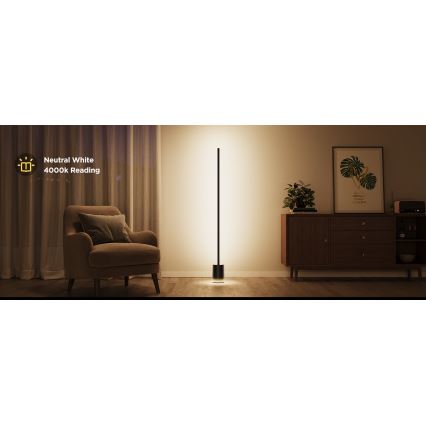 Govee - Lampadaire à intensité variable Smart MATTER LED RGBICWW 2200-6500K Wi-Fi + télécommande