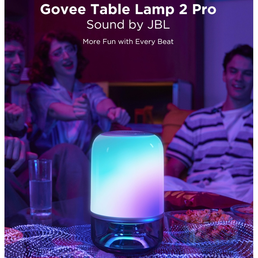Govee - Lampe de table LED RGBW dimmable avec haut-parleur LED/36W/12V Wi-Fi