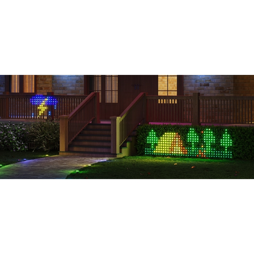 Govee - LED RGBIC Filet lumineux d'extérieur 143x85cm Wi-Fi Matter IP65