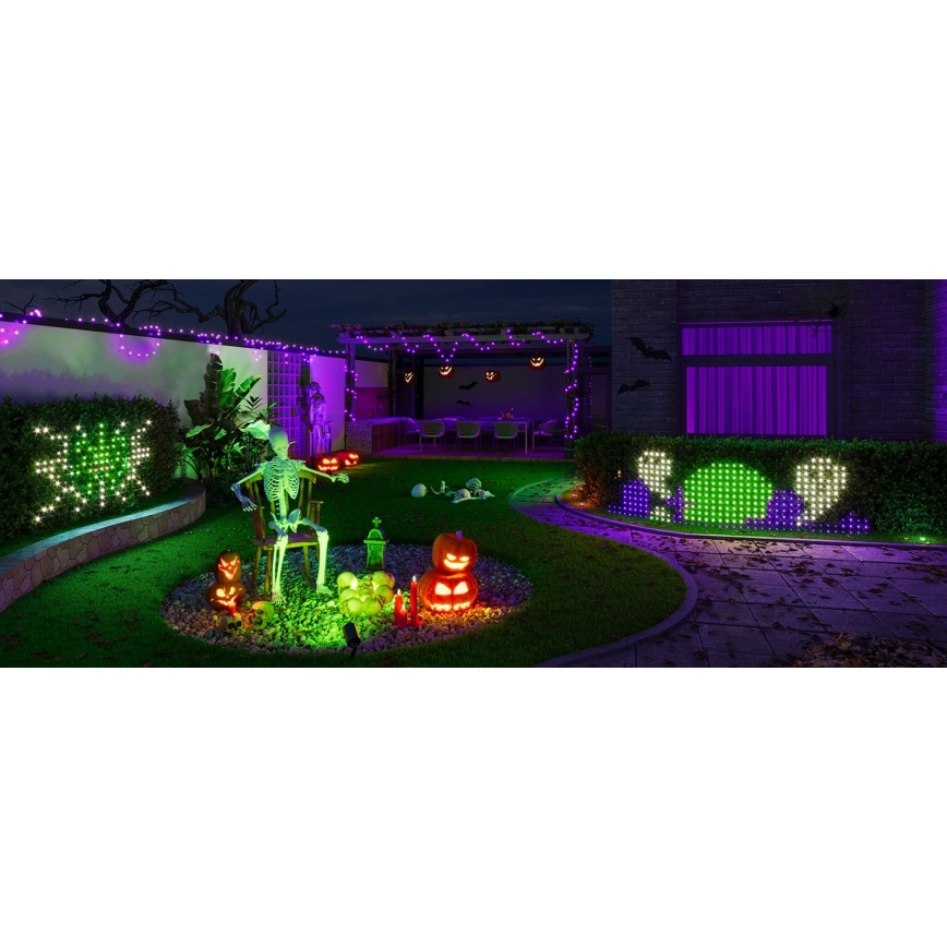 Govee - LED RGBIC Filet lumineux d'extérieur 143x85cm Wi-Fi Matter IP65
