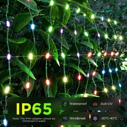 Govee - LED RGBIC Filet lumineux d'extérieur 143x85cm Wi-Fi Matter IP65