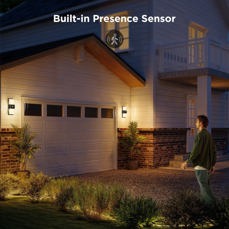 Govee - Applique murale extérieure LED RGBIC dimmable avec capteur MATTER LED/230V IP65 2700-6500K Wi-Fi