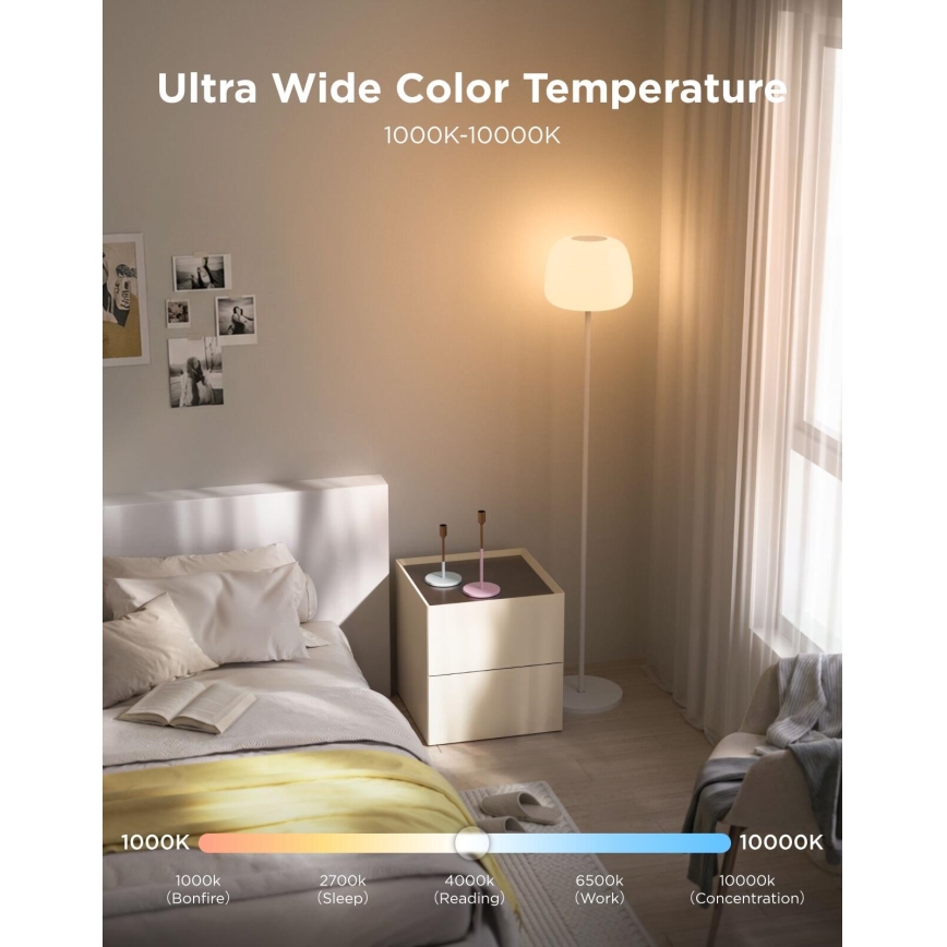 Govee - LED RGBICWW Lampadaire dimmable LANTERN MATTER LED/24W/230V Wi-Fi 160 cm