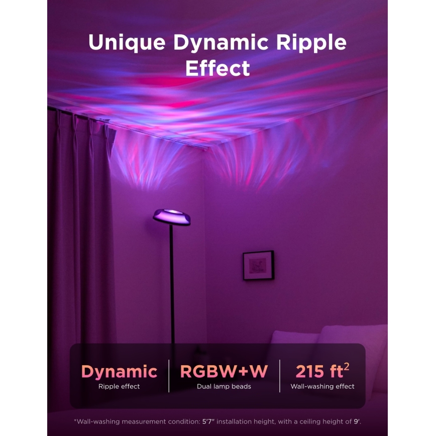Govee - LED RGBICWW Lampadaire dimmable UPLIGHTER MATTER LED/24W/230V Wi-Fi