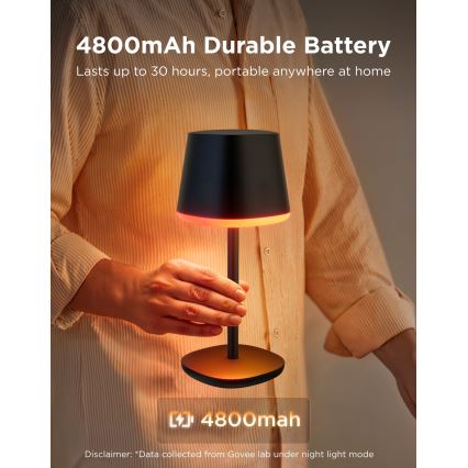 Govee - LED RGBICWW Lampe de table à intensité réglable CLASSIC MATTER LED/10W/5V 4800mAh Wi-Fi