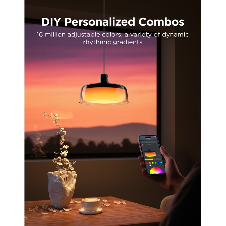 Govee - LED RGBICWW suspension dimmable sur câble LED/21W/230V mat Wi‑Fi