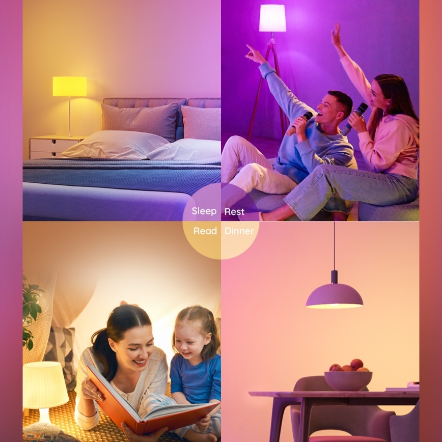 Govee - Ampoule LED RGBWW dimmable Smart MATTER E27/12W/230V 2700-6500K Wi-Fi