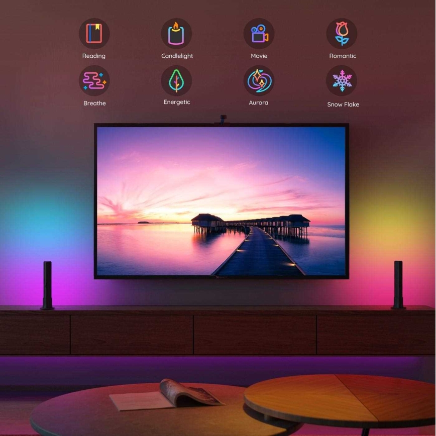 Govee - LOT 2x Flow PRO SMART LED TV & Gaming - RGBICWW Wi-Fi