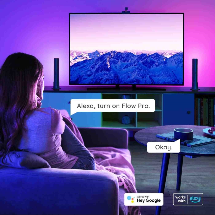 Govee - LOT 2x Flow PRO SMART LED TV & Gaming - RGBICWW Wi-Fi