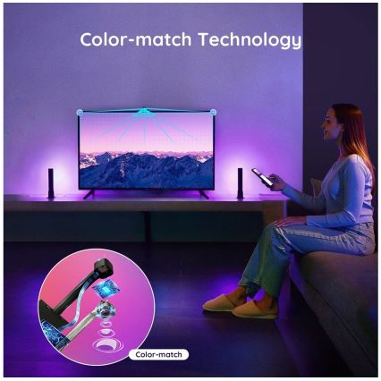Govee - LOT 2x Flow PRO SMART LED TV & Gaming - RGBICWW Wi-Fi