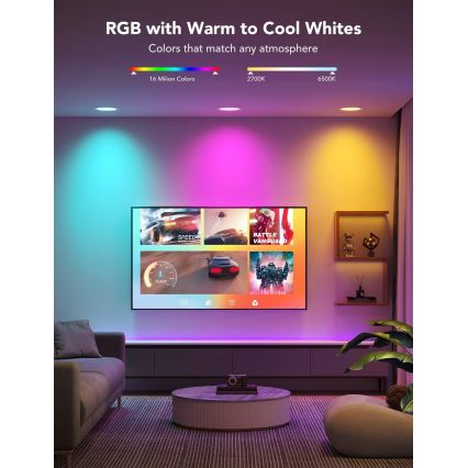 Govee - LOT 2x LED RGBWW Spot encastrable LED/11W/230V Smart 2700-6500K