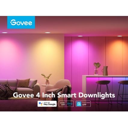 Govee - LOT 2x LED RGBWW Spot encastrable LED/11W/230V Smart 2700-6500K