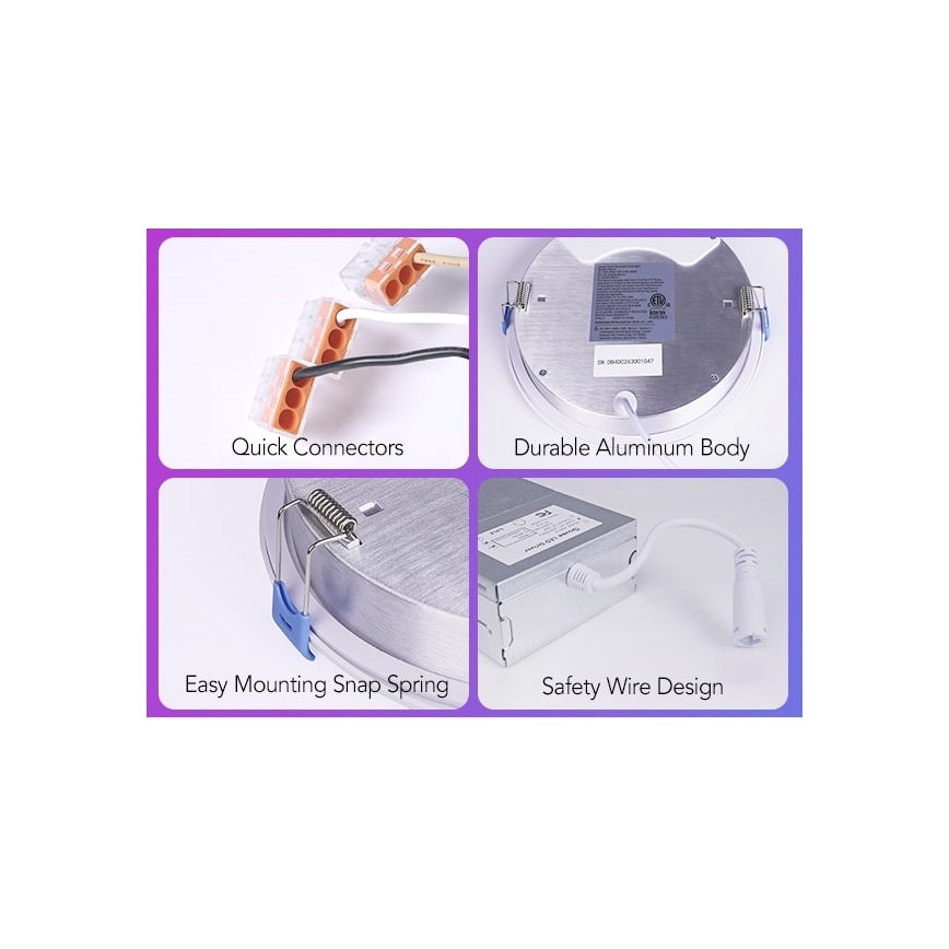 Govee - LOT 2x LED RGBWW Spot encastrable LED/11W/230V Smart 2700-6500K