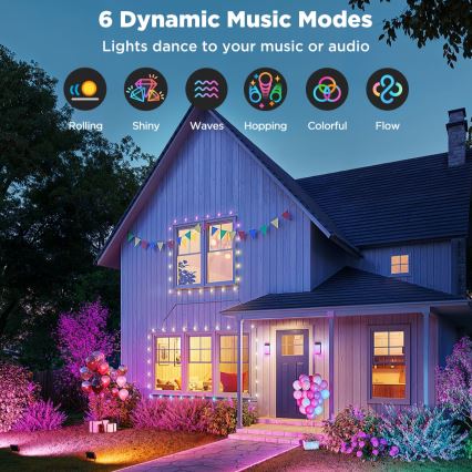 Govee - Lot de 4 projecteurs LED RGBICWW dimmables, 24 W, 230 V, IP66, compatibles Matter et Wi‑Fi