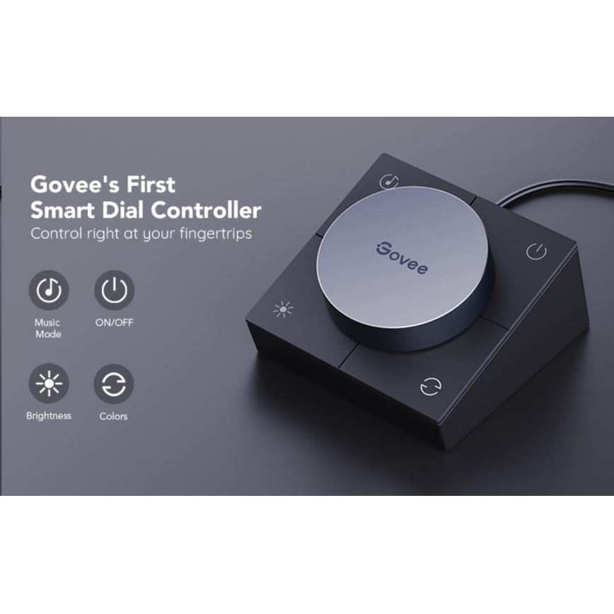 Govee - Lot de 2 panneaux LED RGBIC Smart Gaming Wi-Fi + Smart Dual noir + télécommande
