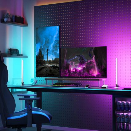 Govee - Pack 2x panneaux LED RGBIC gaming connectés Wi-Fi + Smart Dual blanc + télécommande