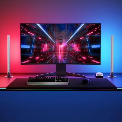 Govee - Pack 2x panneaux LED RGBIC gaming connectés Wi-Fi + Smart Dual blanc + télécommande