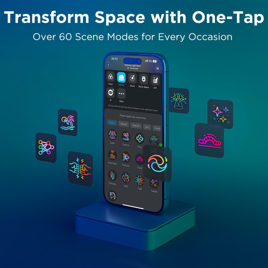 Govee - Panneaux lumineux intelligents RGBIC Gaming Pro (Matter, Wi-Fi)