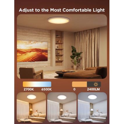 Govee - Plafonnier LED RGBICWW dimmable LED/29W/230V Ø 30 cm finition mate Wi‑Fi