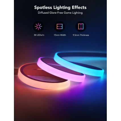 Govee - Rétro-éclairage de table néon LED 3m RGBIC Wi-Fi