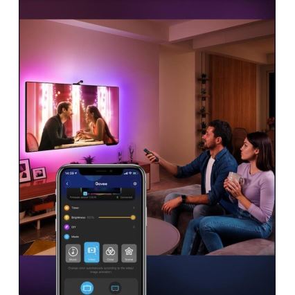 Govee - Rétroéclairage DreamView TV 75-85 SMART LED RGBIC Wi-Fi + Télécommande