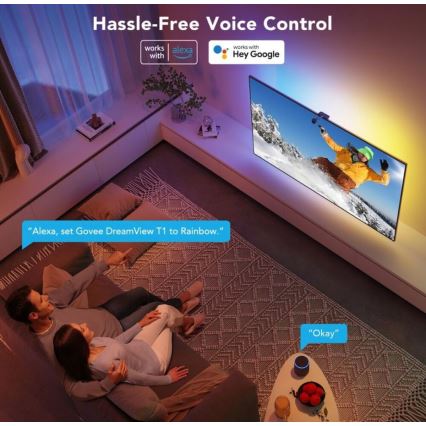Govee - Rétroéclairage DreamView TV 75-85 SMART LED RGBIC Wi-Fi + Télécommande