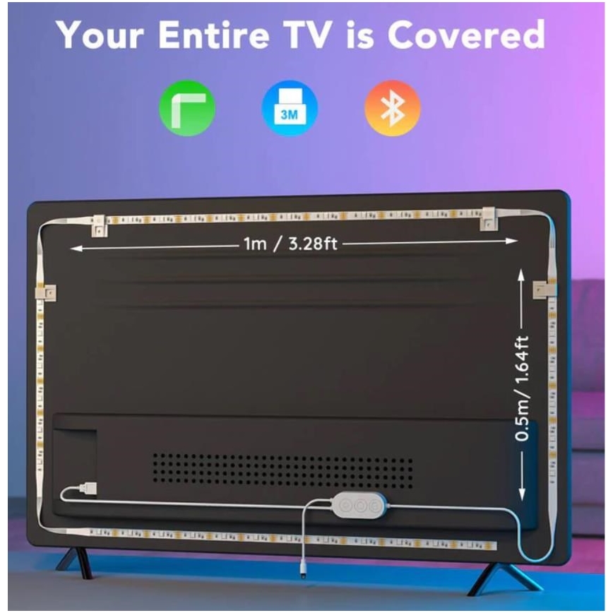 Govee - Rétroéclairage LED intelligent RGB pour téléviseurs 46-60 + télécommande