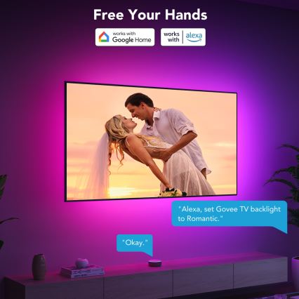 Govee - Rétroéclairage LED intelligent RGBIC Wi-Fi pour TV 40-50