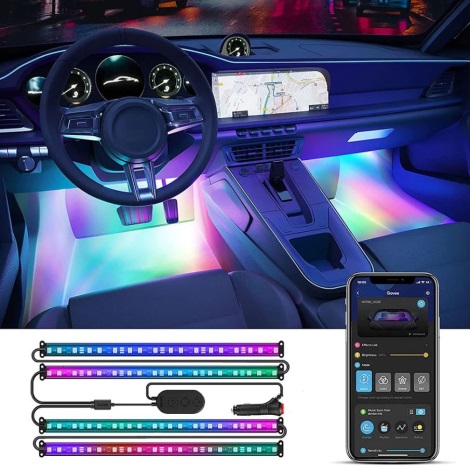 Govee - Ruban connecté LED pour voiture - RGBIC