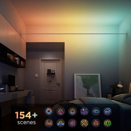 Govee - Ruban LED suspendu RGBICWW 36W/24V 4 m Skyline Matter Wi-Fi