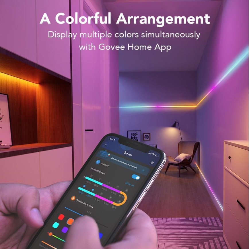 Govee - Ruban Wi-Fi RGBIC Smart PRO 5m - très résistant