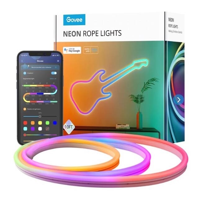 Govee - Ruban Neon SMART pliable LED - RGBIC - 5m Wi-Fi IP67