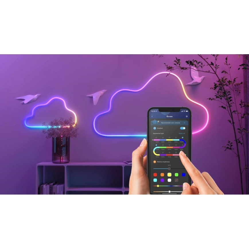 Govee - Ruban Neon SMART pliable LED - RGBIC - 5m Wi-Fi IP67