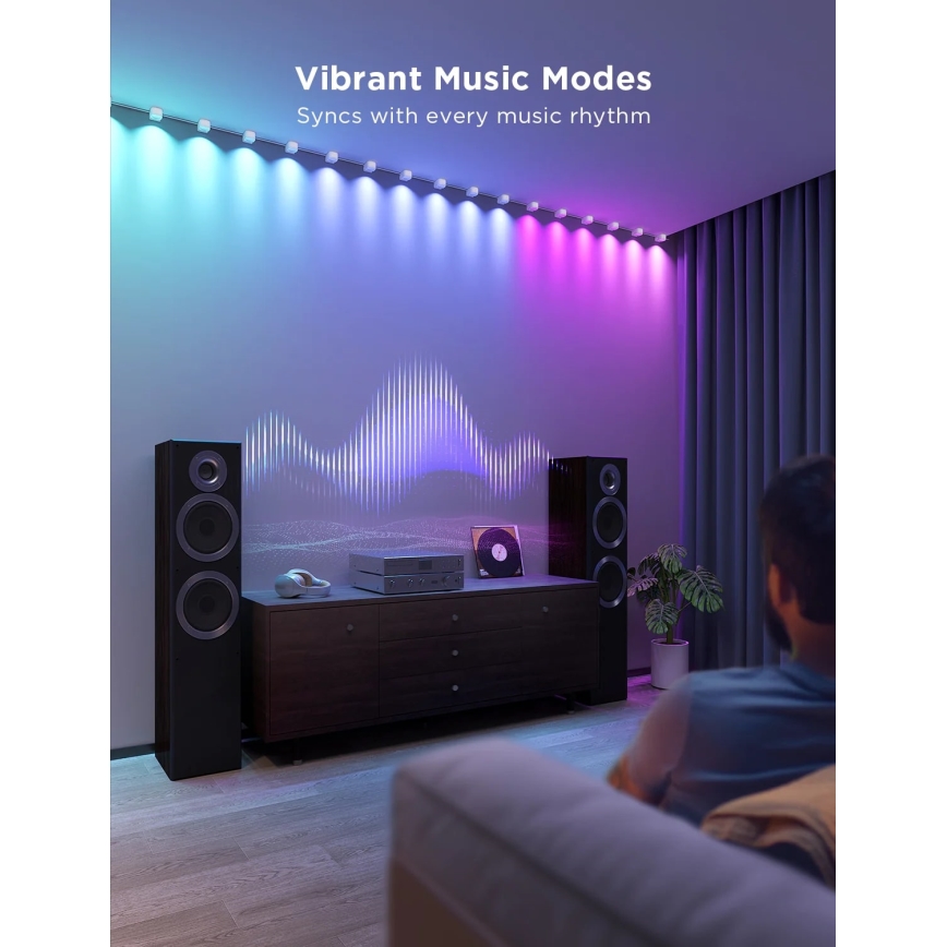 Govee - Spot sur câble LED RGBIC 5m Wi-Fi