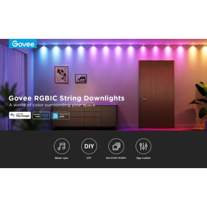 Govee - Spot sur câble LED RGBIC 5m Wi-Fi