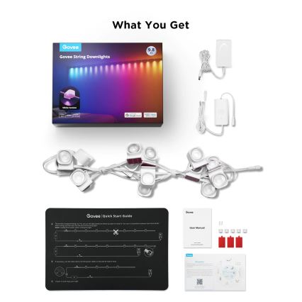 Govee - Spot sur câble LED RGBIC 5m Wi-Fi