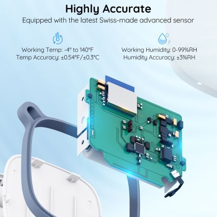Govee - Thermomètre et hygromètre 3xAAA Wi-Fi