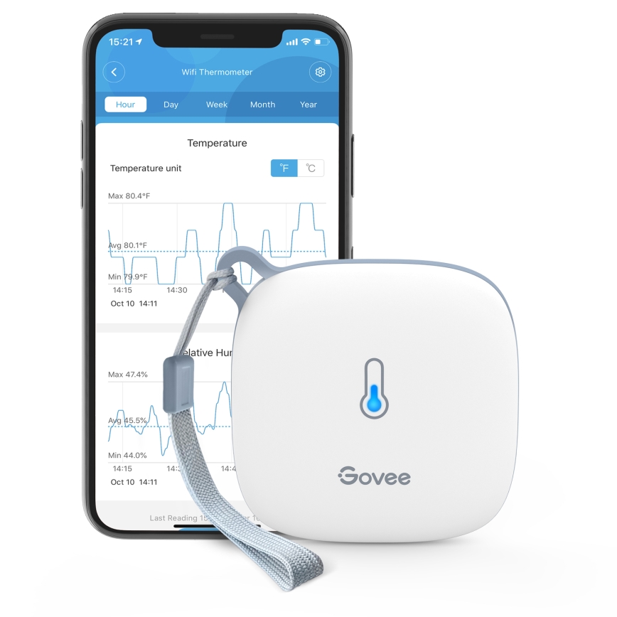 Govee - Thermomètre et hygromètre 3xAAA Wi-Fi