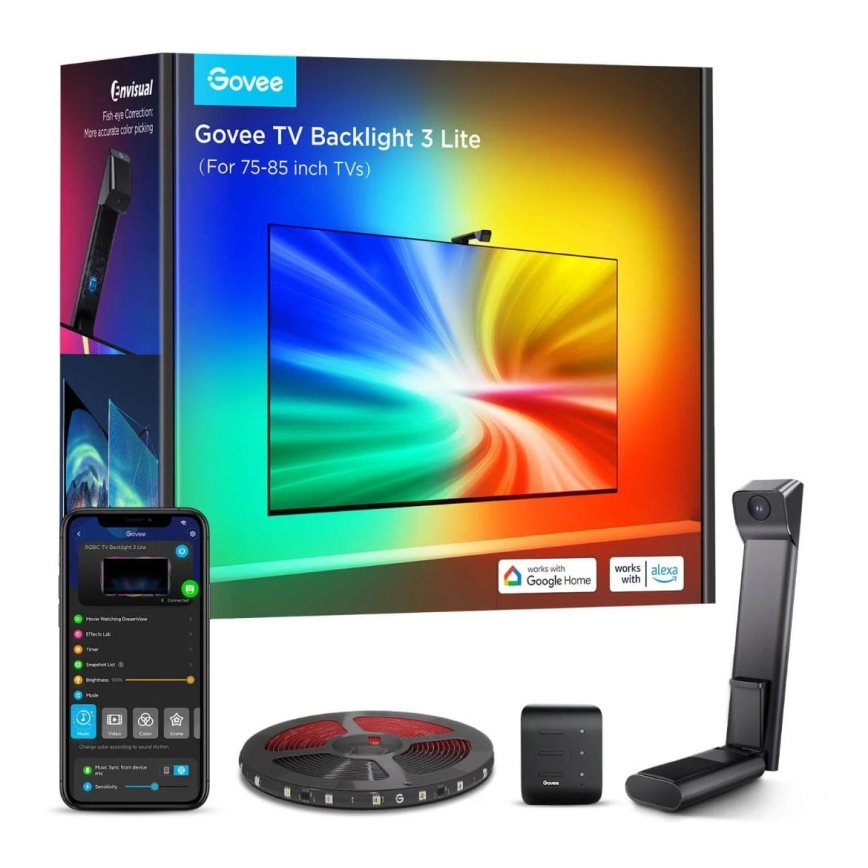 Govee - TV Backlight 3 Lite TV 75-85 SMART LED rétroéclairage RGBICW Wi-Fi IP67