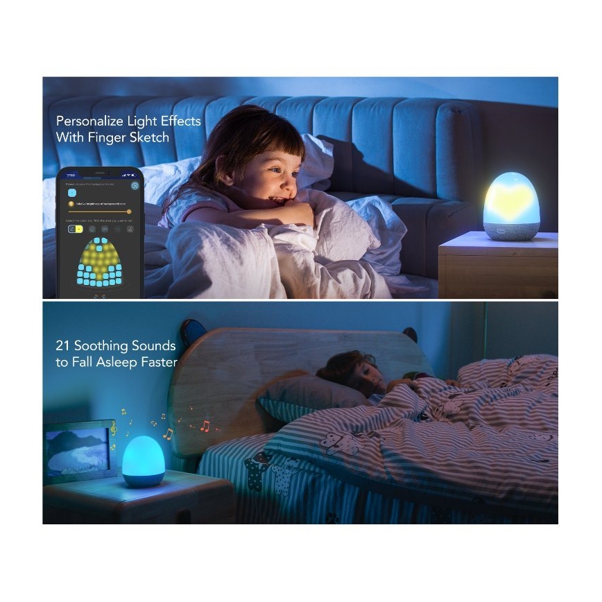 Govee - Veilleuse connectée RGBIC LED avec haut-parleur Wi-Fi