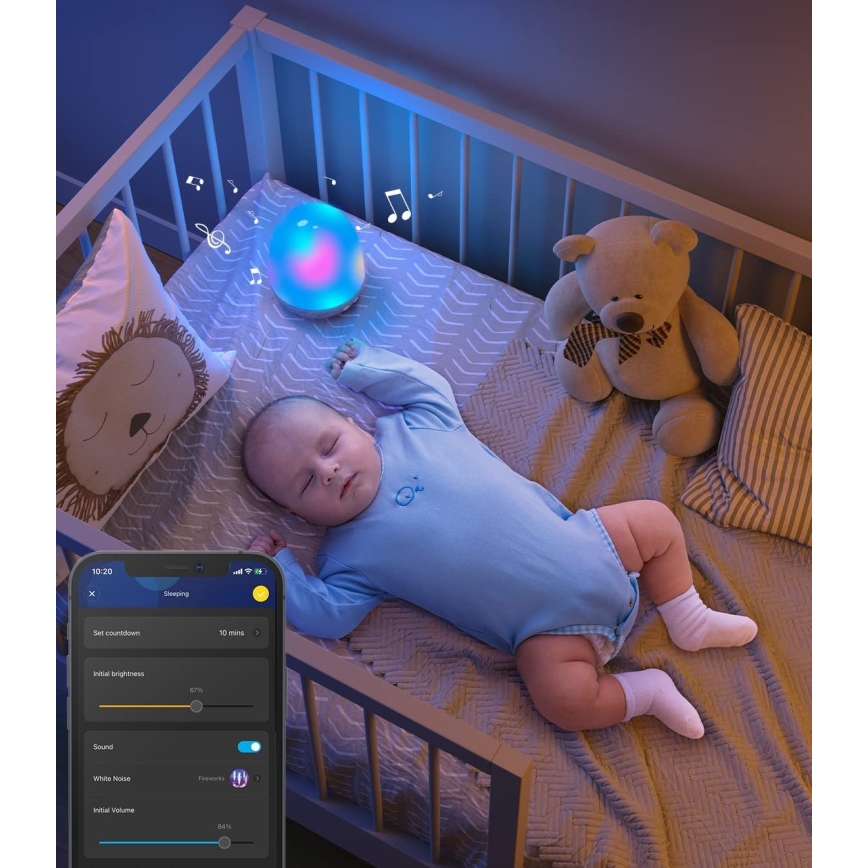 Govee - Veilleuse connectée RGBIC LED avec haut-parleur Wi-Fi