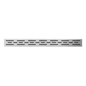 Grille de caniveau 69,5x2,3 cm inox/argenté