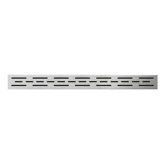 Grille de caniveau 69,5x2,3 cm inox/argenté