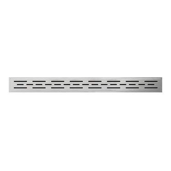 Grille de caniveau 79,2x1,1 cm en acier inoxydable/argentée