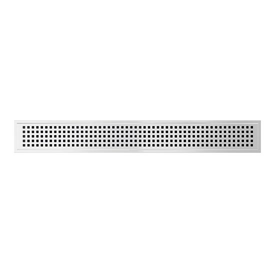 Grille d'évacuation 49,5 x 2,3 cm, inox/argenté